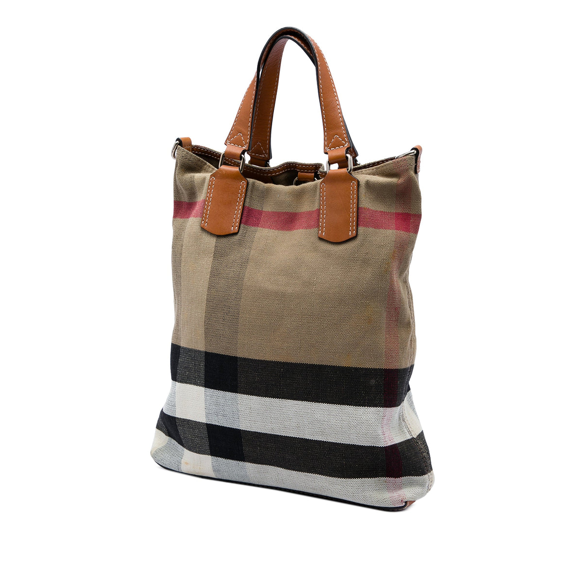 Burberry Medium Mega Check Canvas Tottenham Brit Satchel