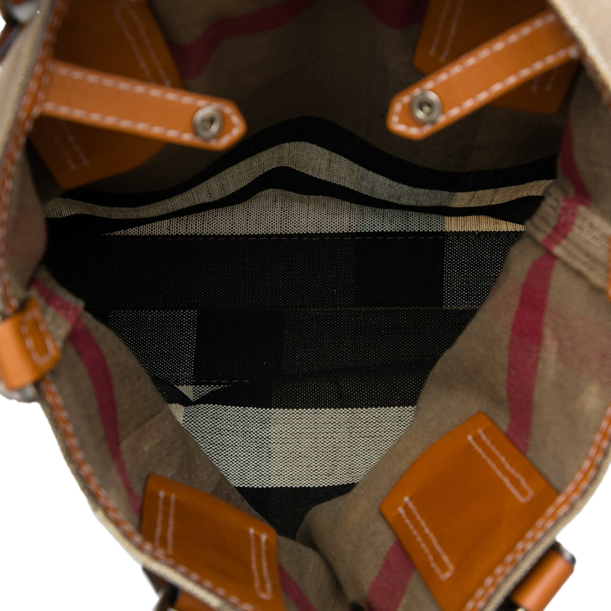 Burberry Medium Mega Check Canvas Tottenham Brit Satchel