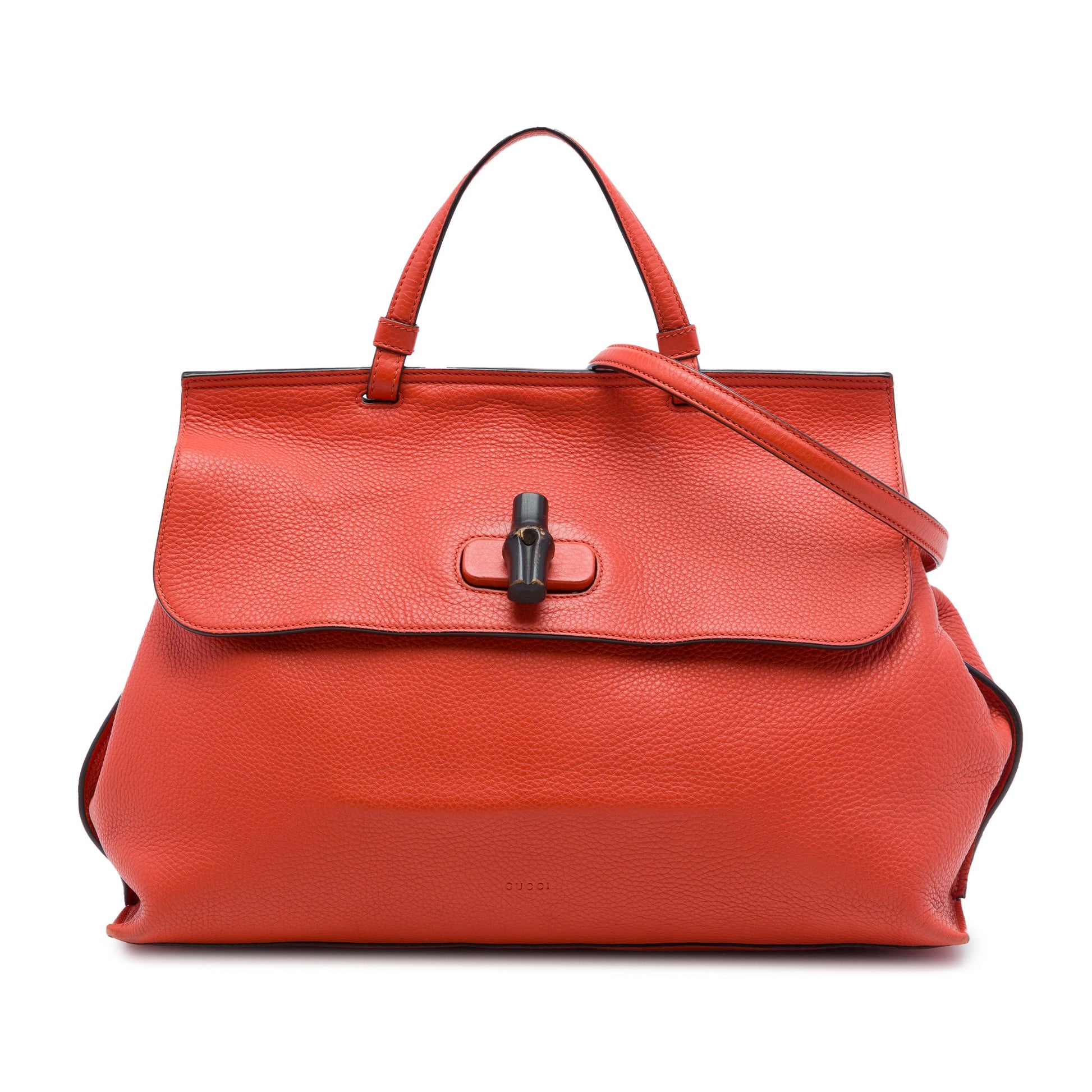 Gucci Large Calfskin Bamboo Daily Satchel