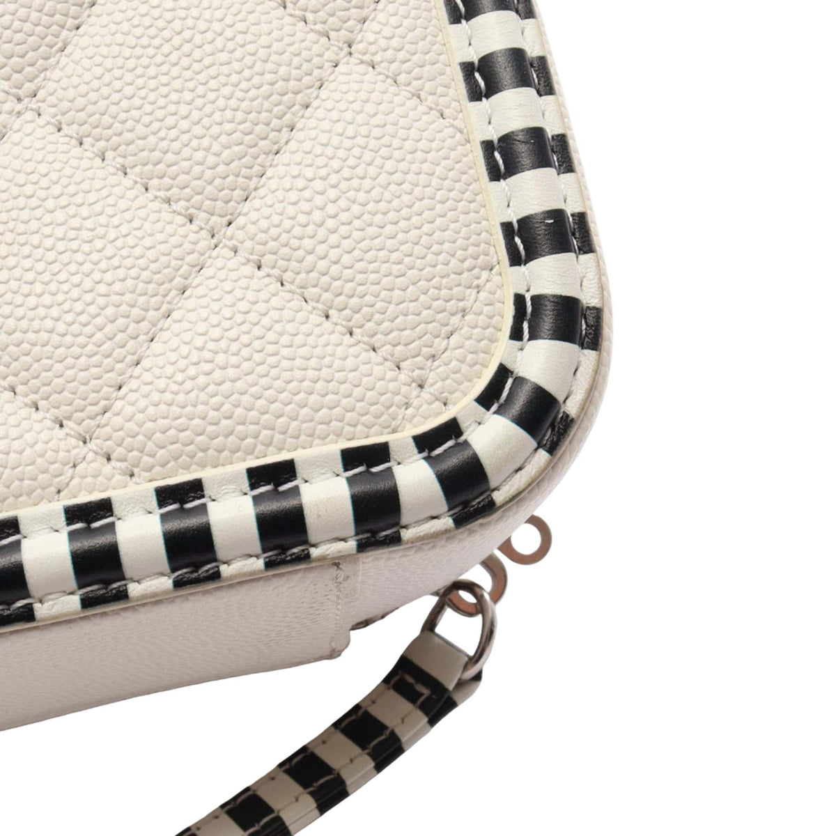 Chanel Medium Caviar CC Filigree Vanity Case — White