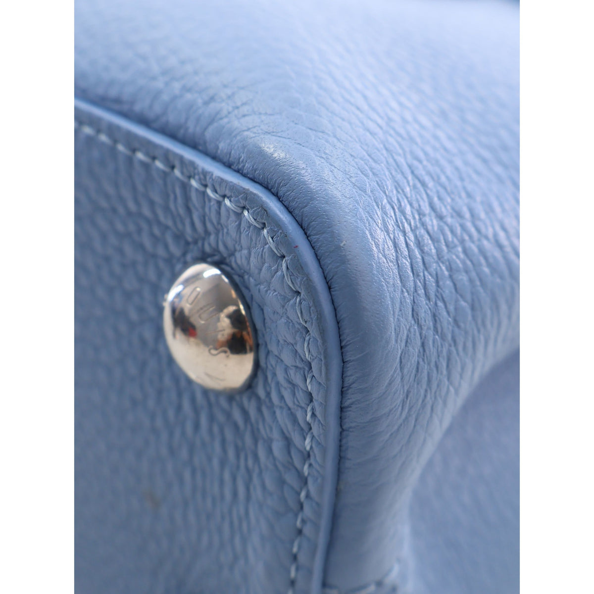 Louis Vuitton Taurillon Studded Capucines BB — Blue