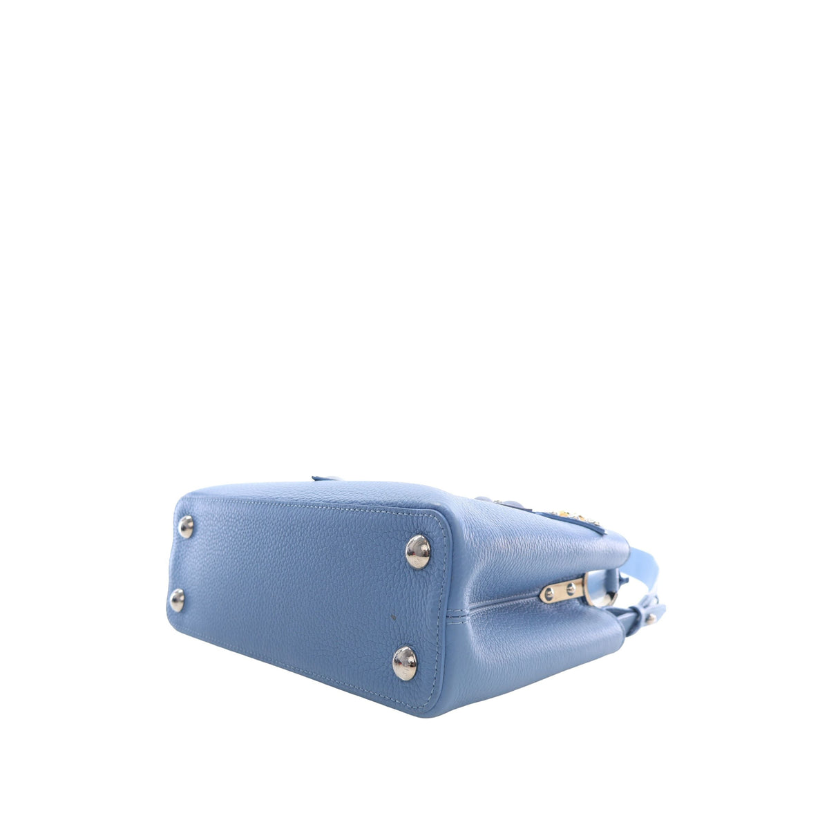 Louis Vuitton Taurillon Studded Capucines BB — Blue