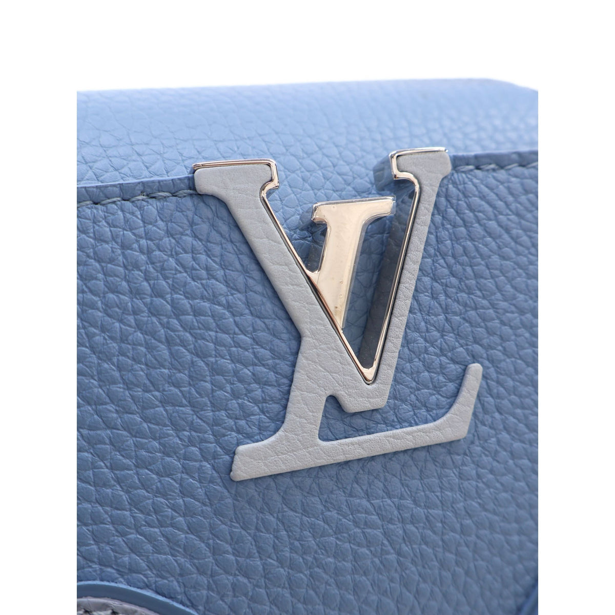 Louis Vuitton Taurillon Studded Capucines BB — Blue