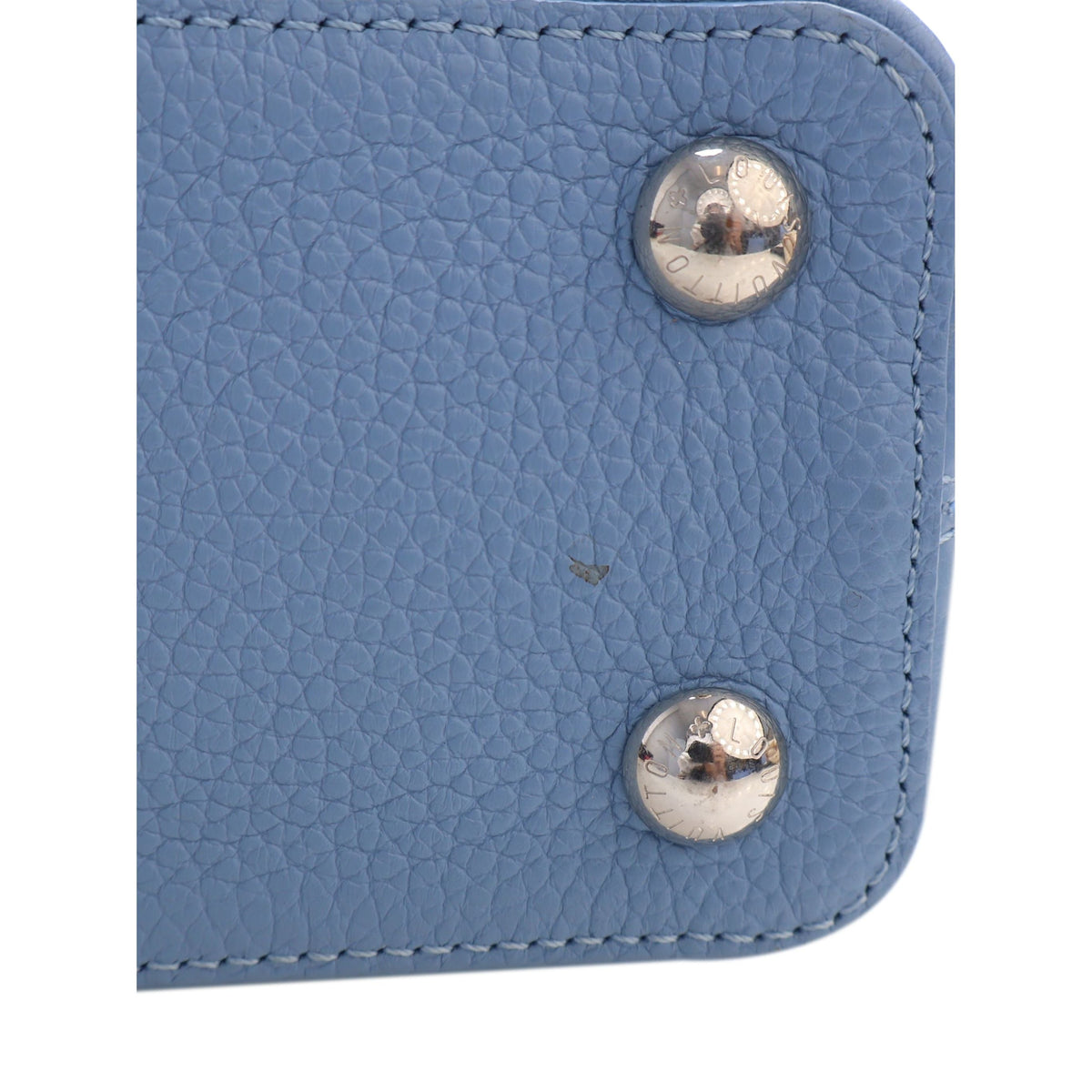 Louis Vuitton Taurillon Studded Capucines BB — Blue