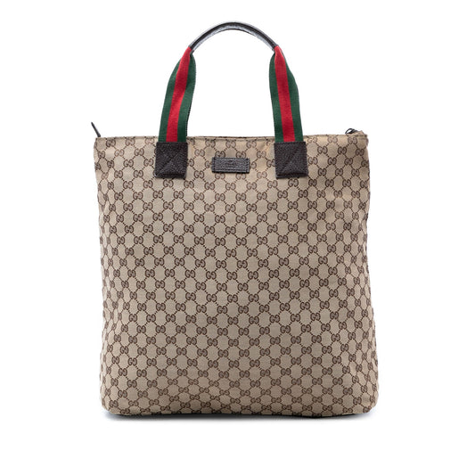 Gucci GG Canvas Web Vertical Tote