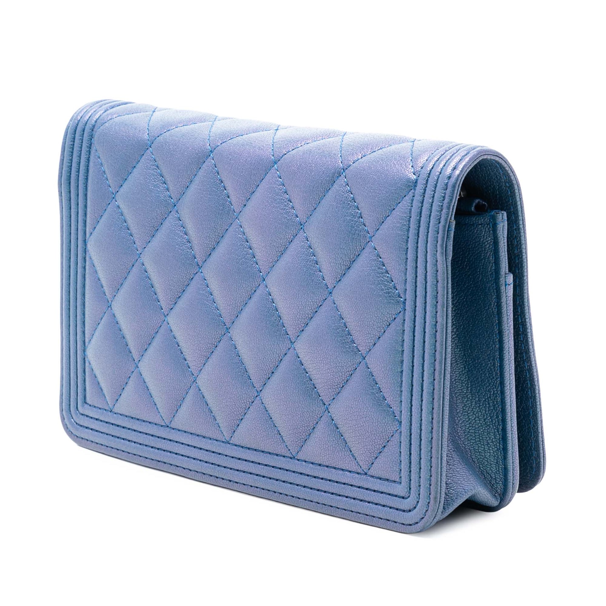 Chanel Quilted Calfskin Boy Wallet on Chain