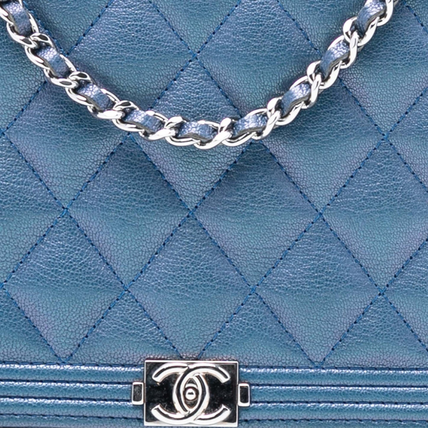 Chanel Quilted Calfskin Boy Wallet on Chain