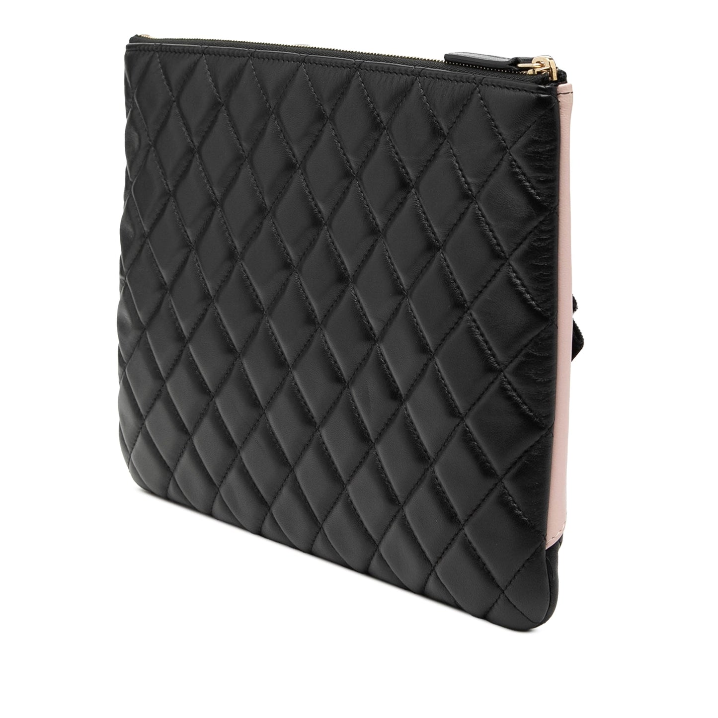 Medium Quilted Lambskin Camellia O Case Clutch