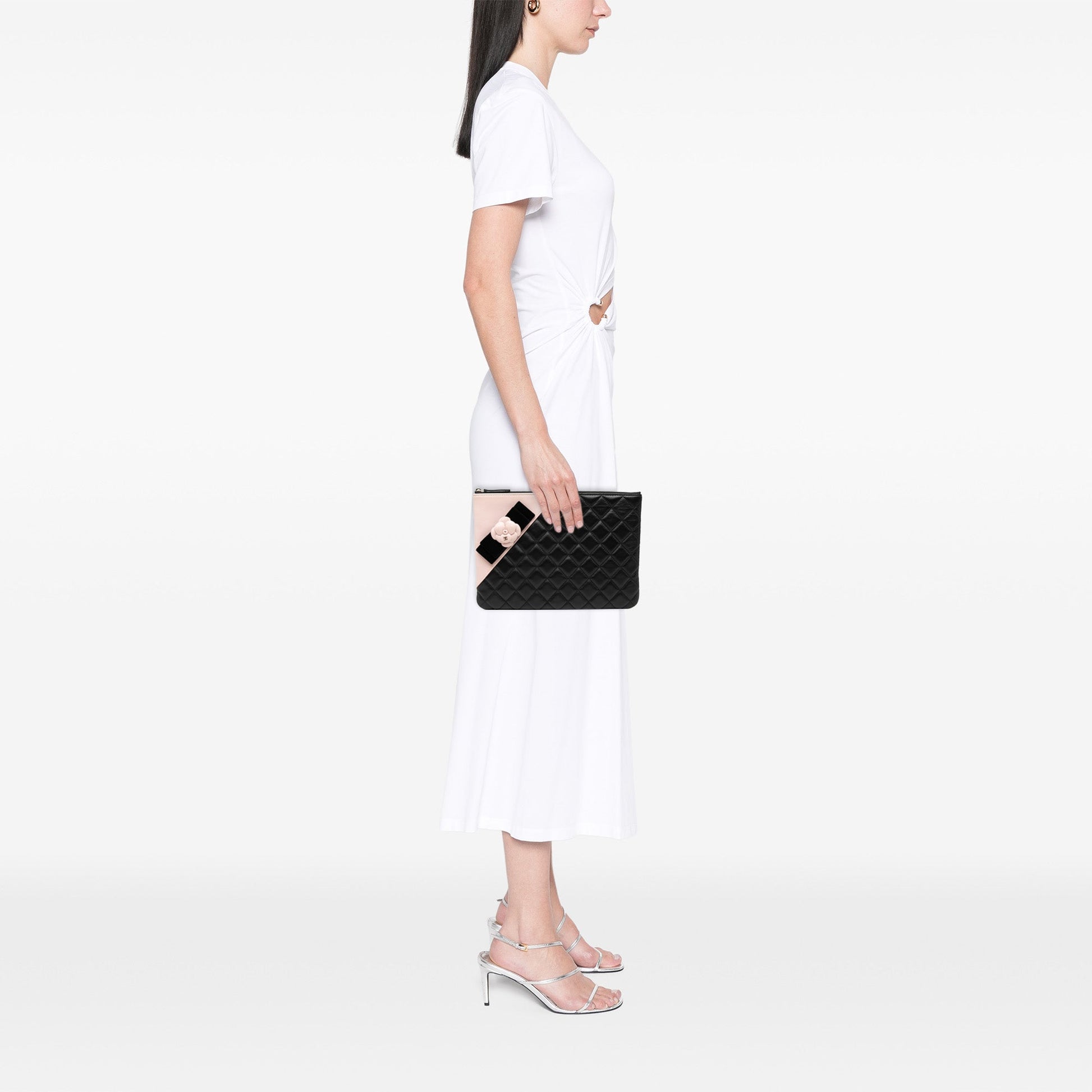 Medium Quilted Lambskin Camellia O Case Clutch