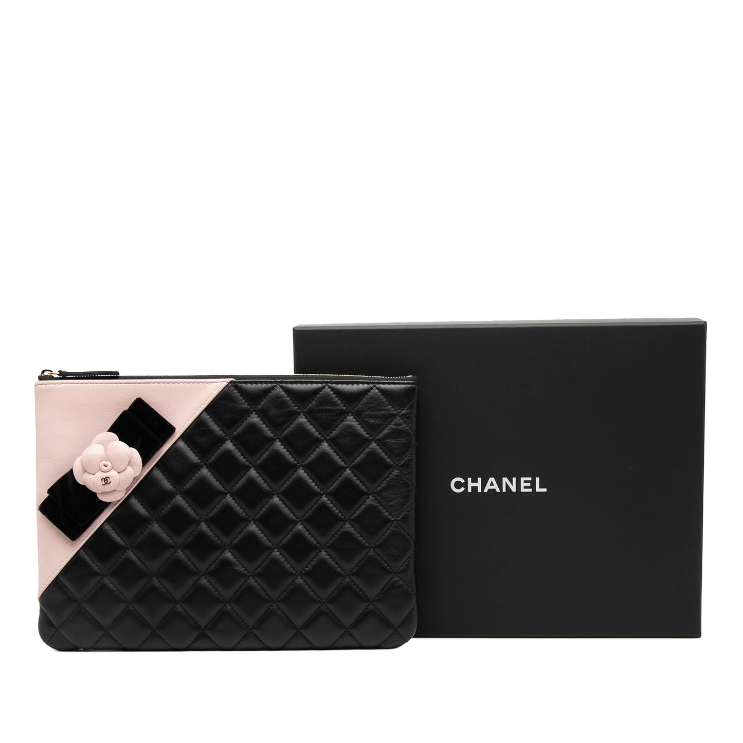 Medium Quilted Lambskin Camellia O Case Clutch