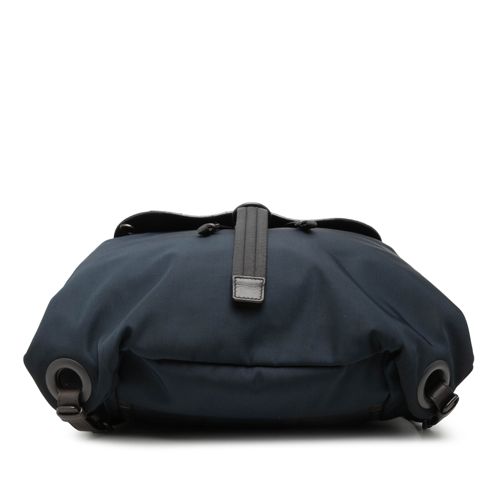 Bottega Veneta Canvas and Nappa Intrecciato Flap Backpack