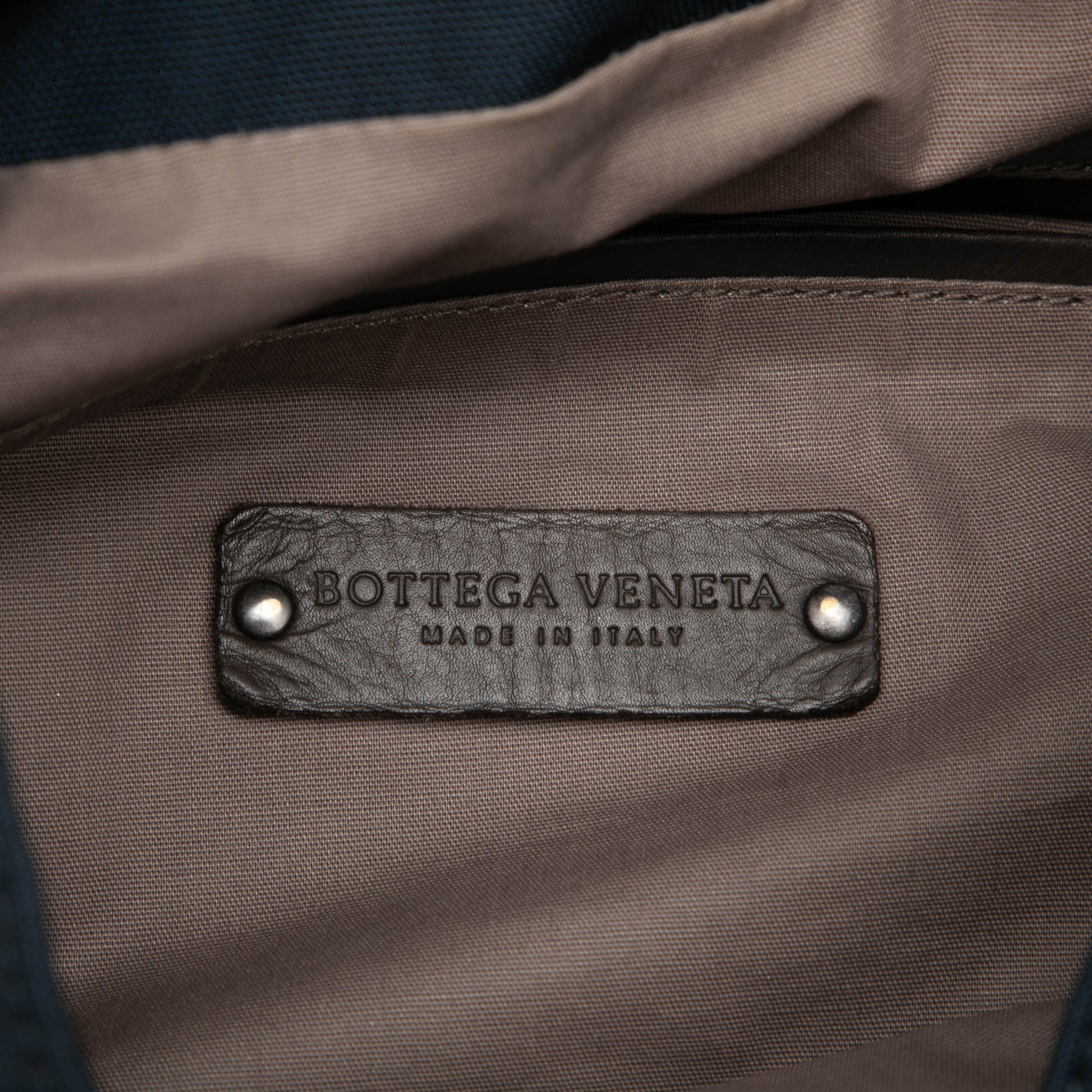 Bottega Veneta Canvas and Nappa Intrecciato Flap Backpack