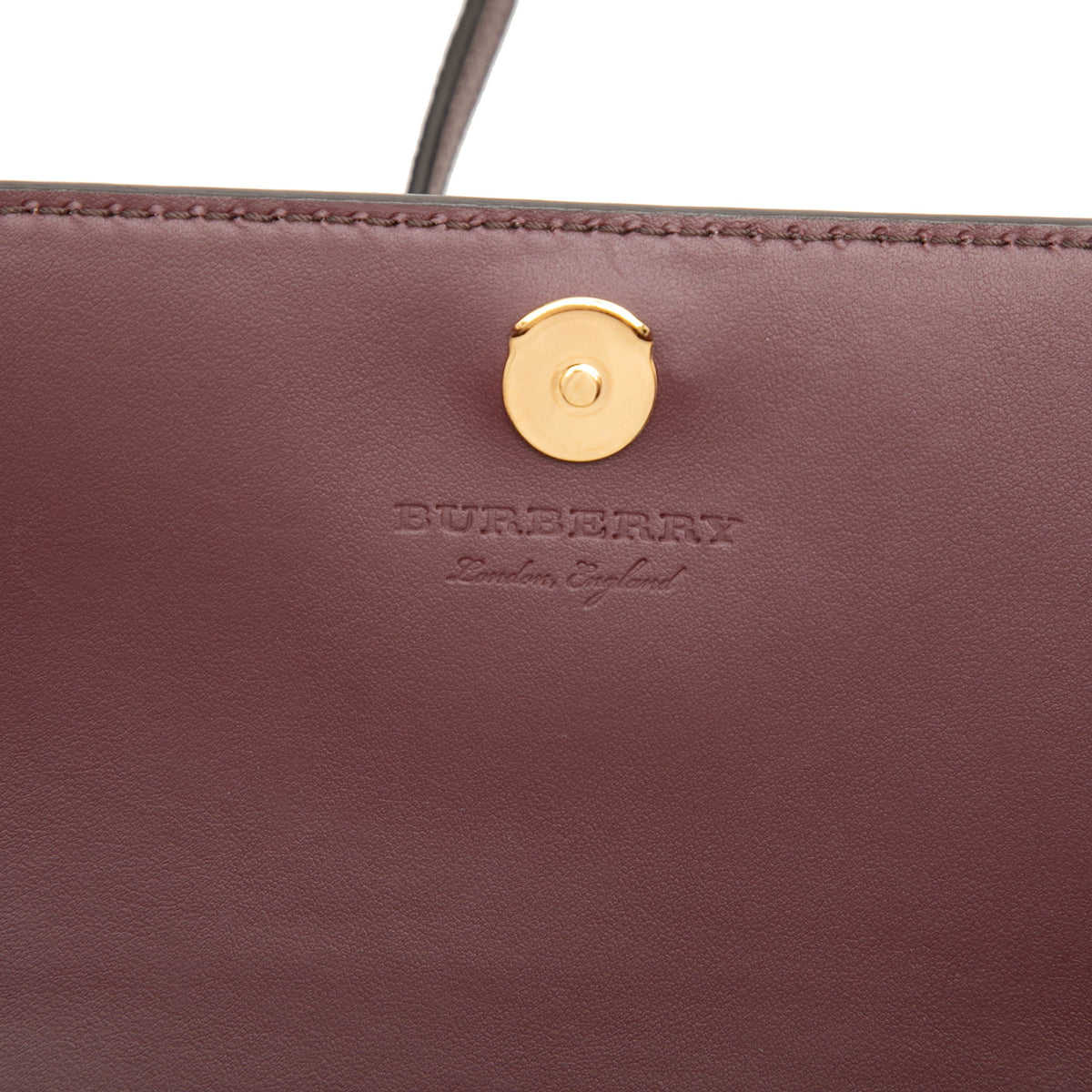 Burberry Grained Calfskin and House Check Canvas Hampshire Wallet on Chain