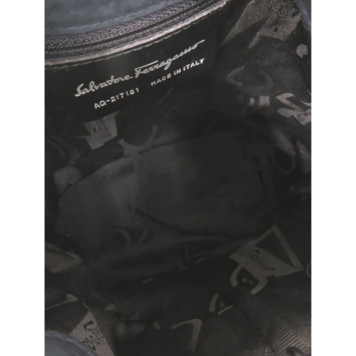 Ferragamo Suede Vara Backpack — Blue