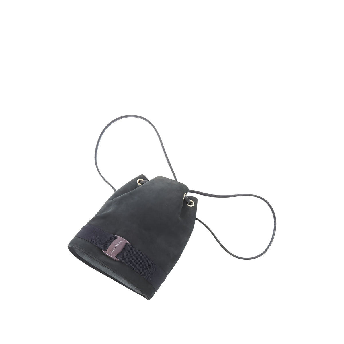 Ferragamo Suede Vara Backpack — Blue