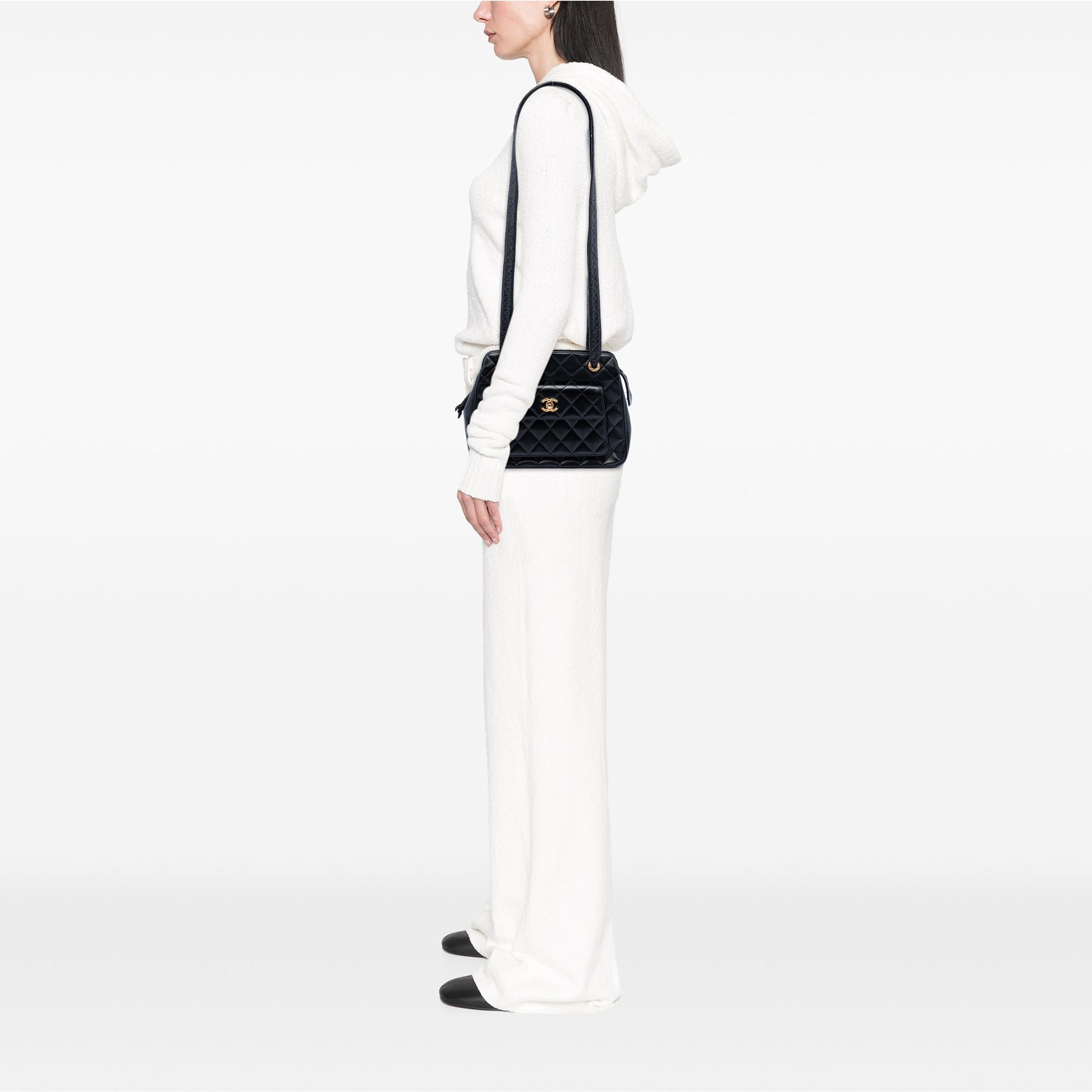 Chanel CC Quilted Lambskin Front Pocket Crossbody