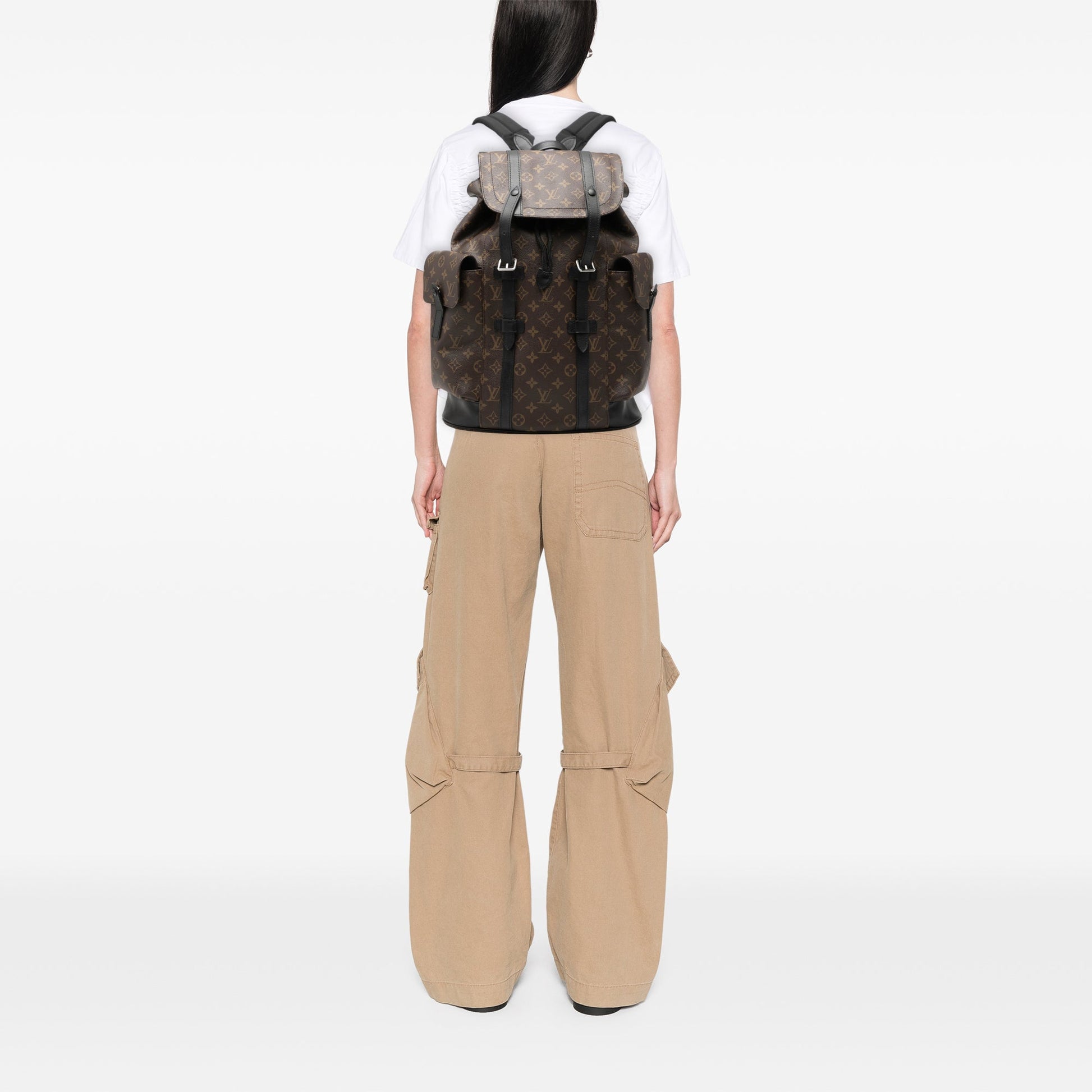 Louis Vuitton Monogram Macassar Christopher Backpack MM