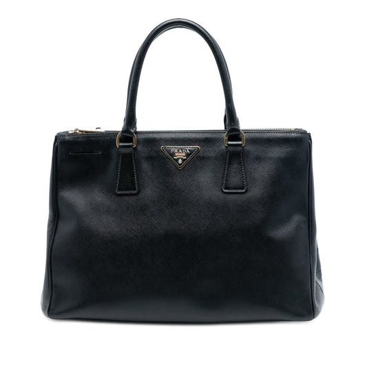 Prada Medium Saffiano Lux Galleria Double Zip Satchel