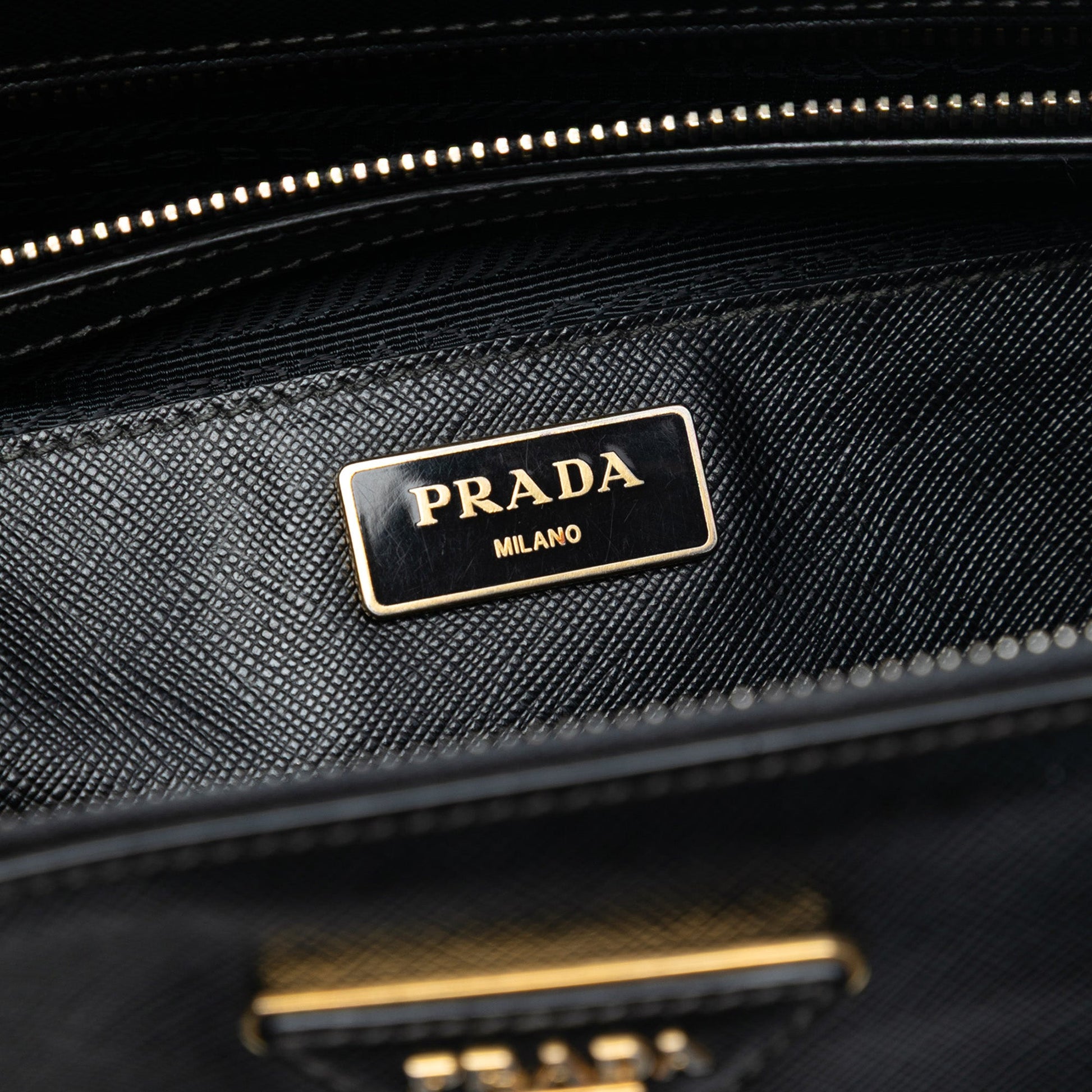 Prada Medium Saffiano Lux Galleria Double Zip Satchel