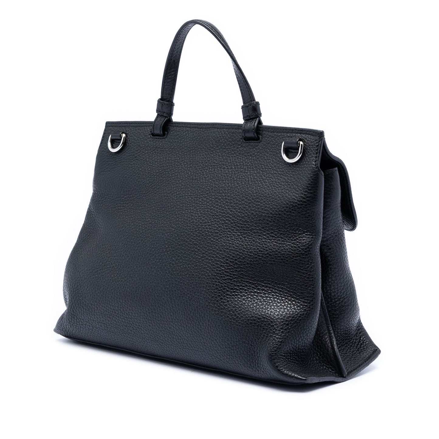 Medium Leather Bamboo Daily Satchel