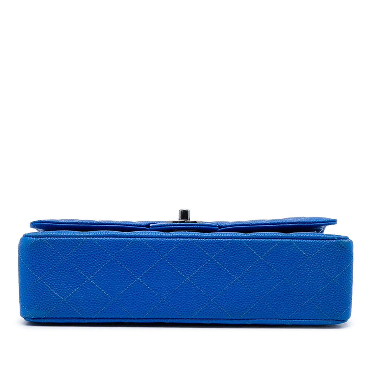 Chanel Medium Classic Caviar Double Flap — Blue