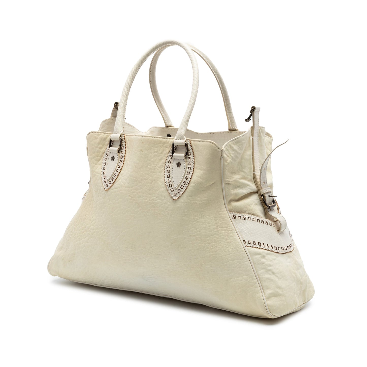 Fendi Large Leather Etniko Du Jour Handbag