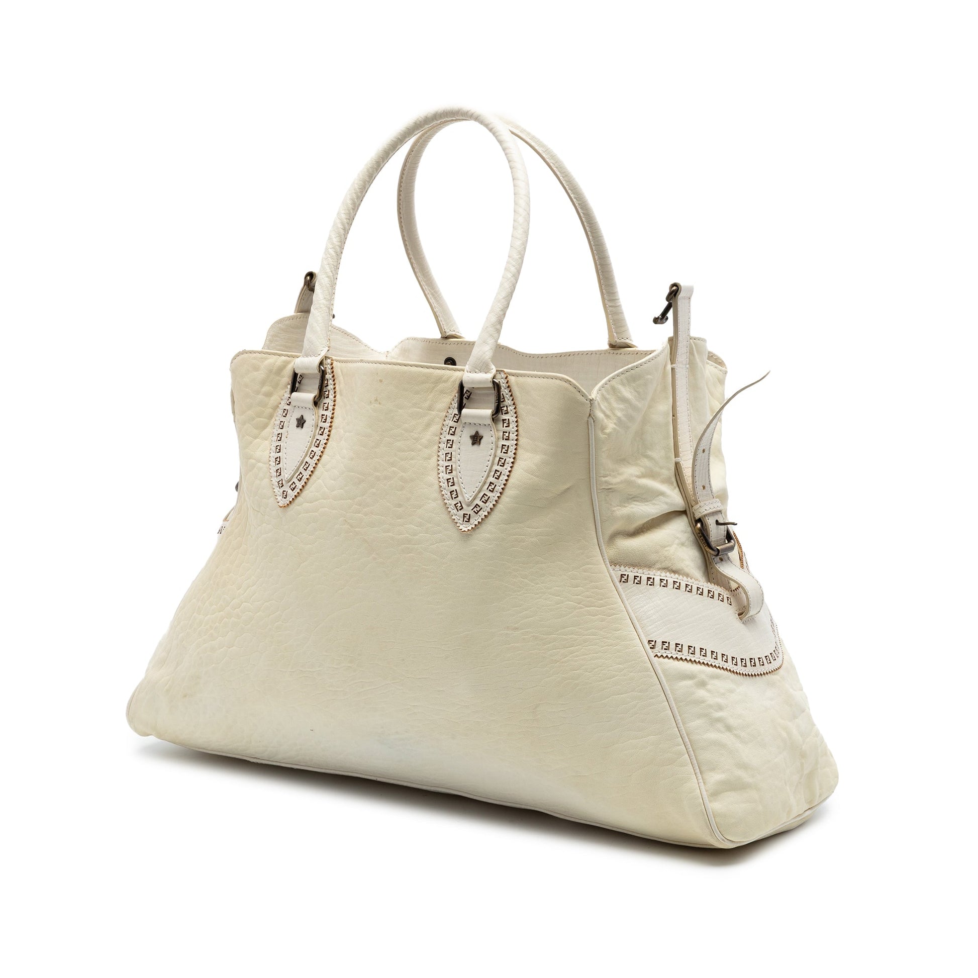 Fendi Large Leather Etniko Du Jour Handbag
