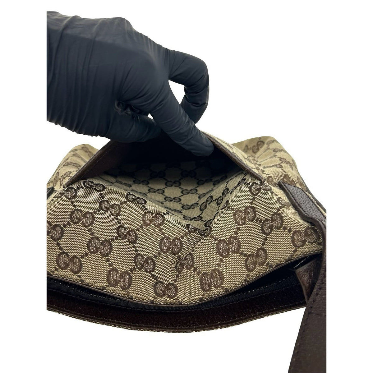 Gucci GG Canvas Crossbody — Beige