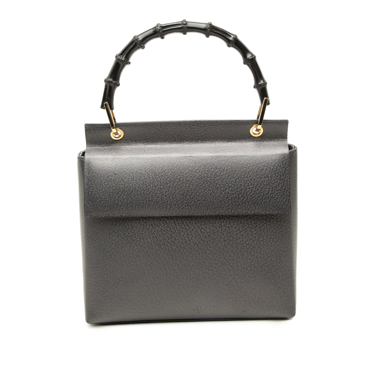 Gucci Leather Bamboo Handbag — Black