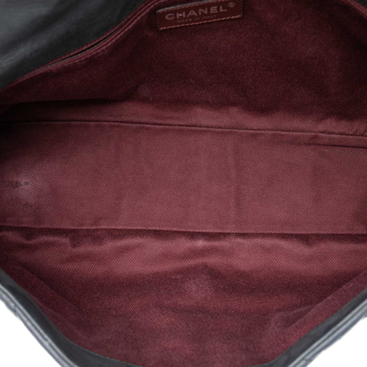 Chanel Jumbo Iridescent Calfskin In The Mix Flap — Black