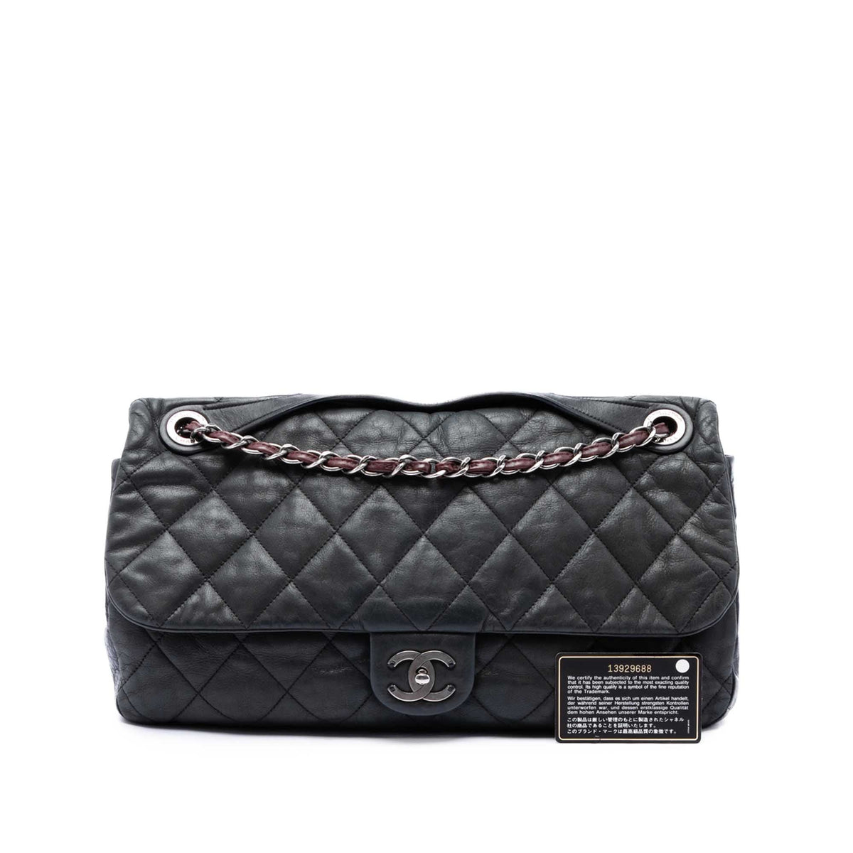 Chanel Jumbo Iridescent Calfskin In The Mix Flap — Black