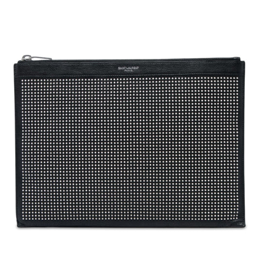 Saint Laurent Studded Leather Clutch