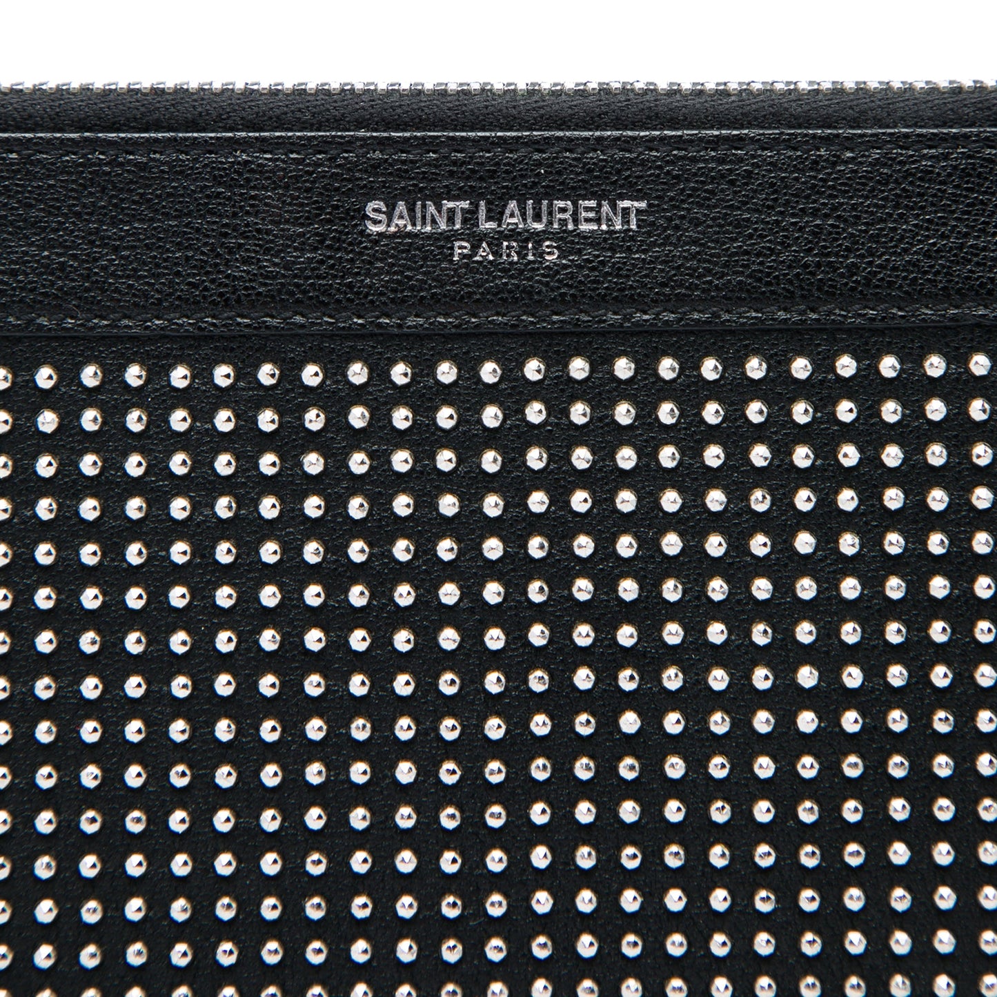 Saint Laurent Studded Leather Clutch