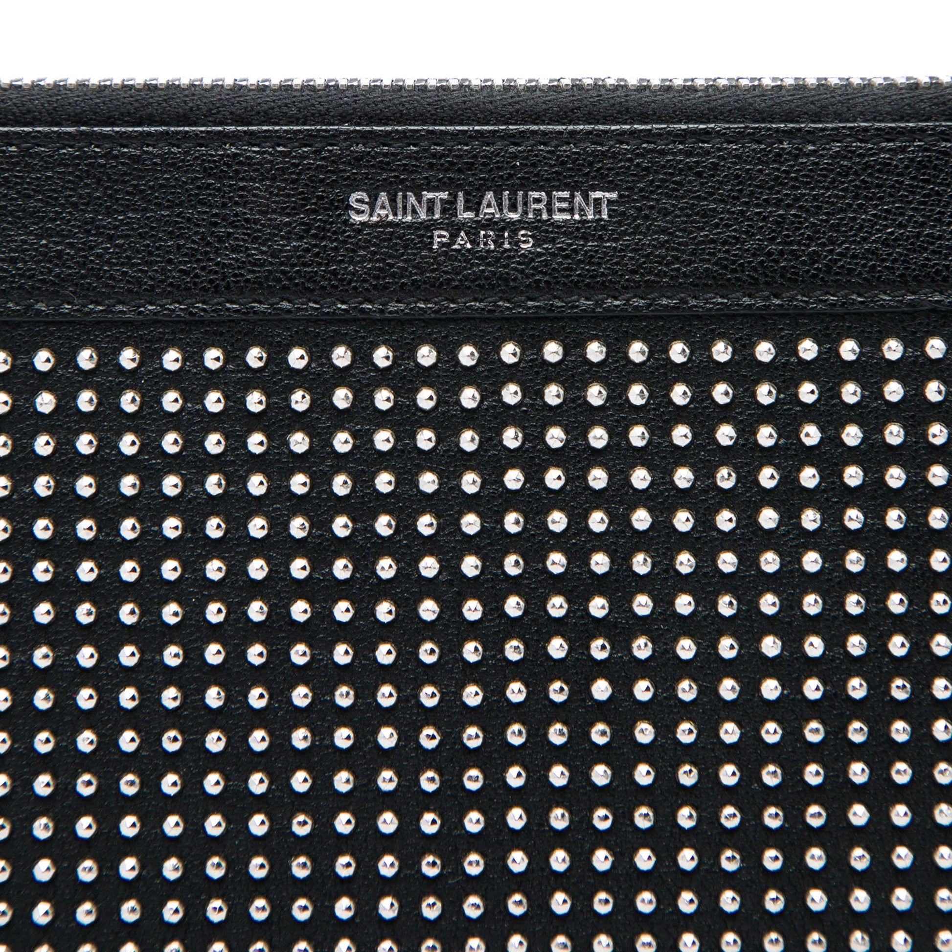 Saint Laurent Studded Leather Clutch