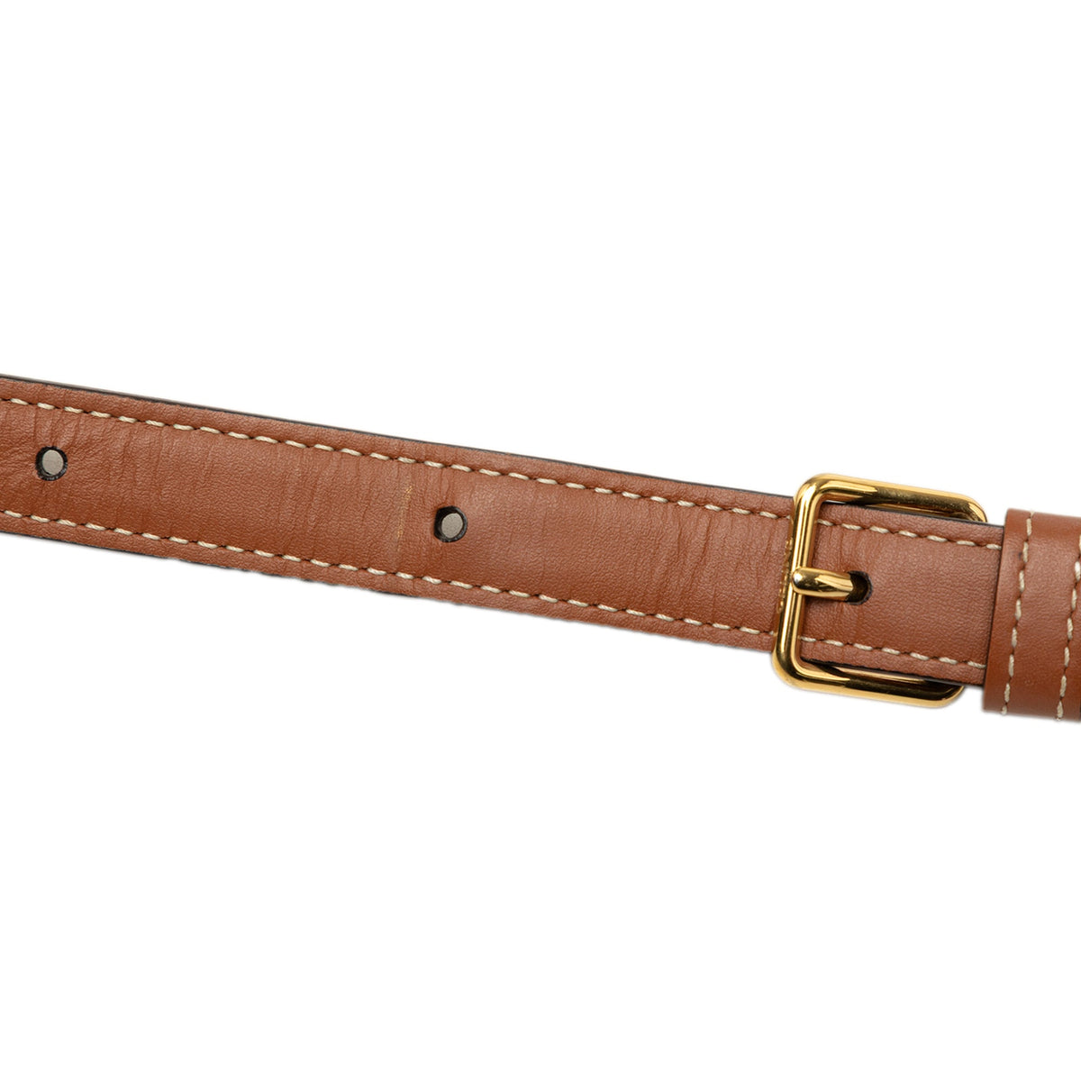 Celine Teen Triomphe Coated Canvas and Calfskin Triomphe Crossbody — Brown