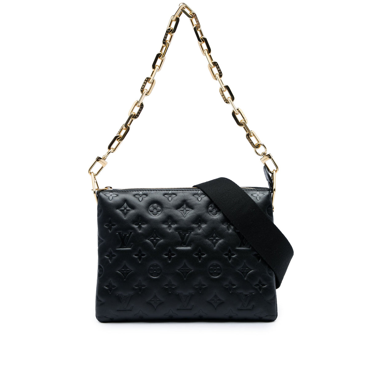 Louis Vuitton Monogram Embossed Puffy Lambskin Coussin PM