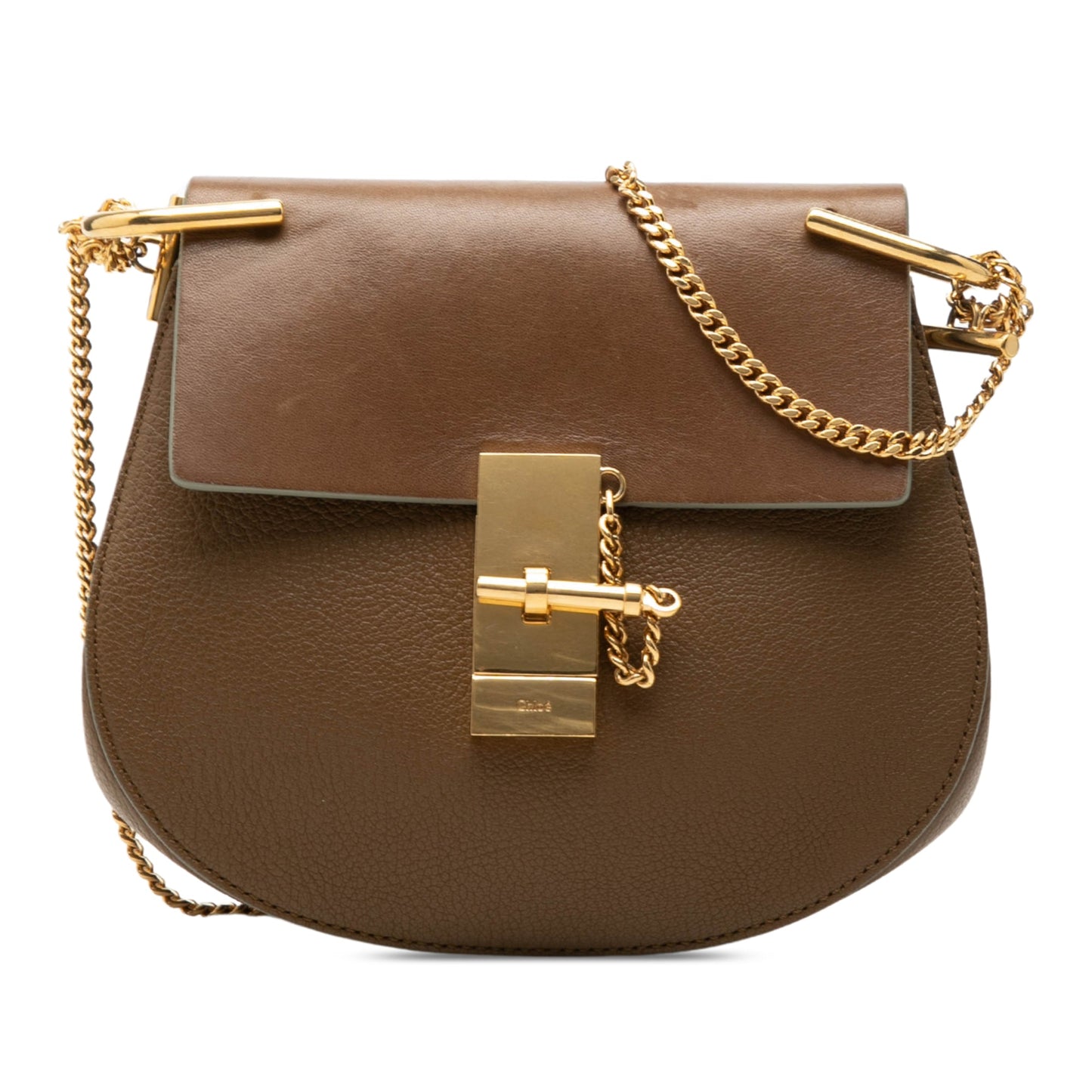 Chloé Mini Smooth and Grained Calfskin Drew Crossbody