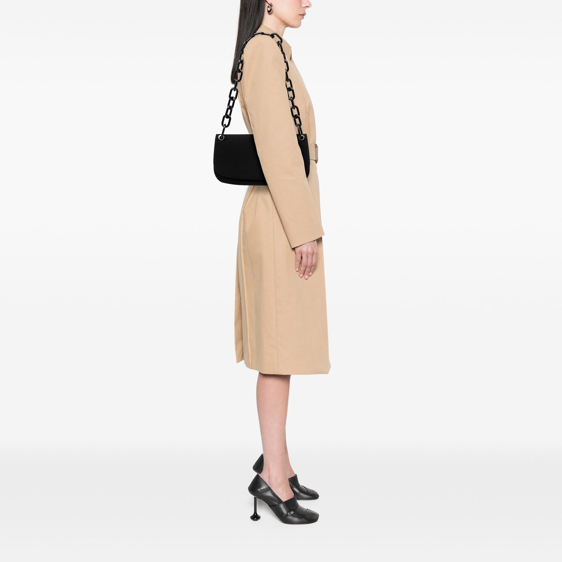 Prada Tessuto Swing Chain Shoulder Bag