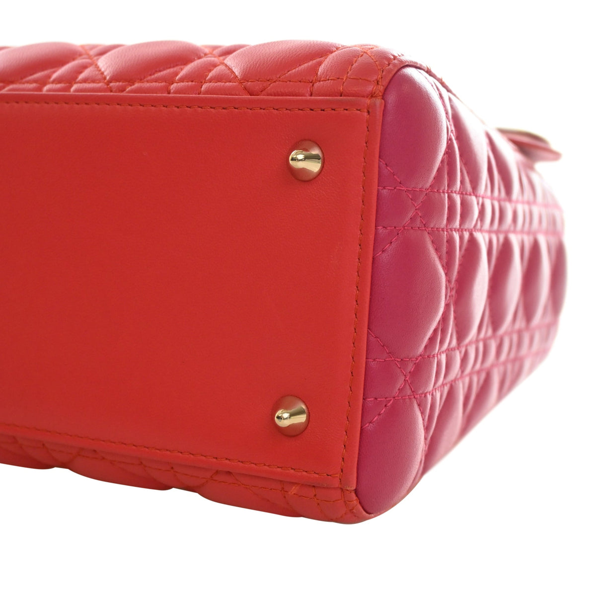 Dior Medium Bicolor Lambskin Cannage Lady Dior