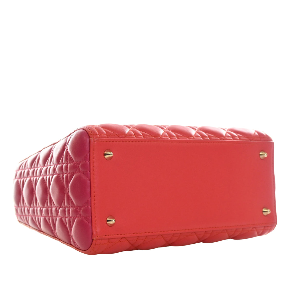 Dior Medium Bicolor Lambskin Cannage Lady Dior