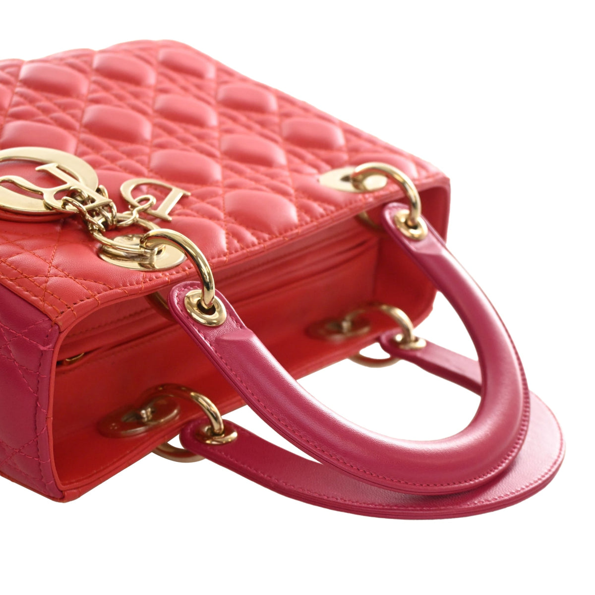 Dior Medium Bicolor Lambskin Cannage Lady Dior