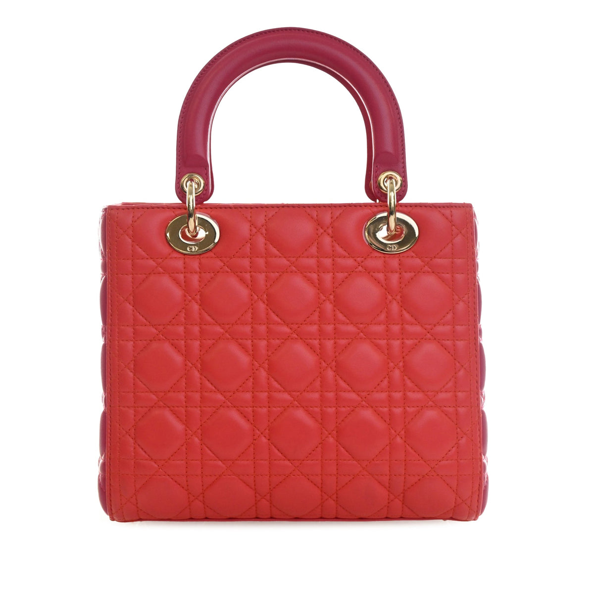 Dior Medium Bicolor Lambskin Cannage Lady Dior