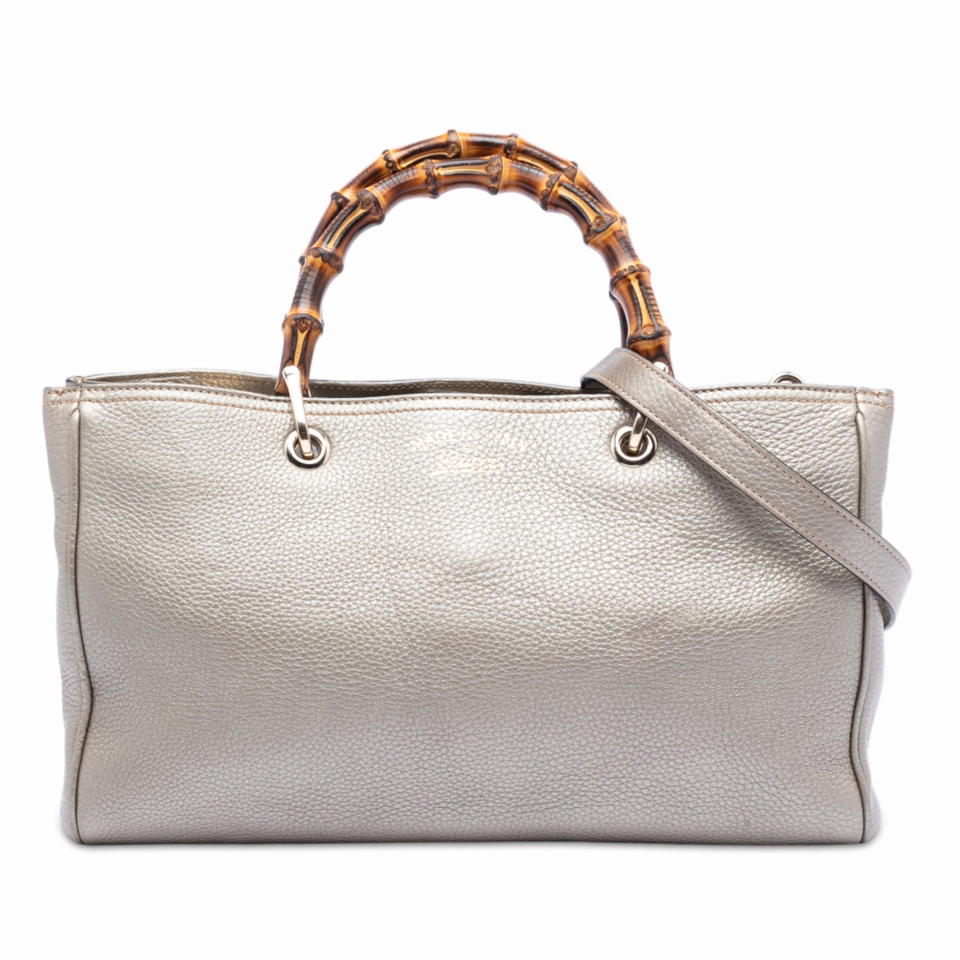 Gucci Medium Calfskin Bamboo Shopper Satchel