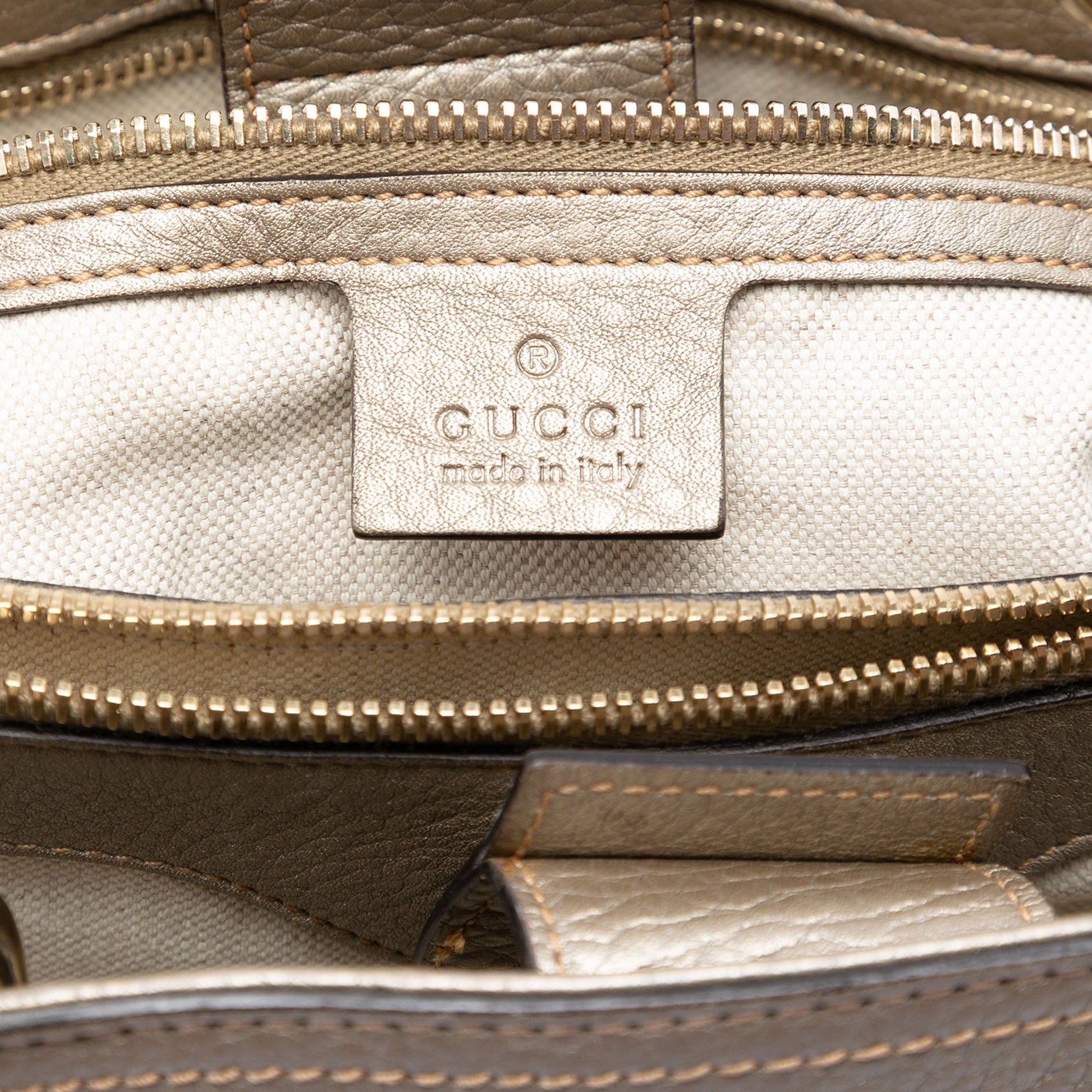 Gucci Medium Calfskin Bamboo Shopper Satchel