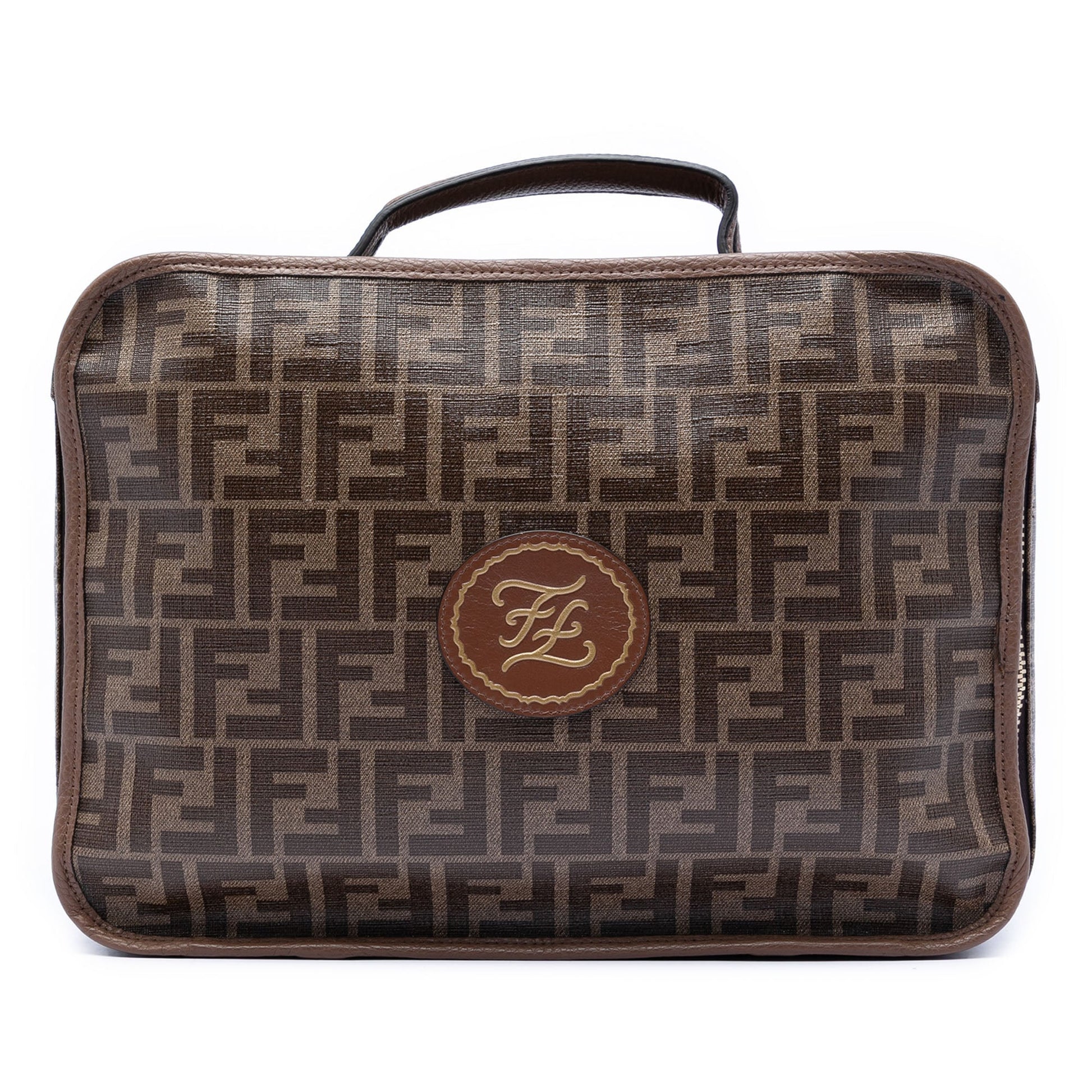 Fendi Zucca Coated Canvas Karligraphy Travel Bag