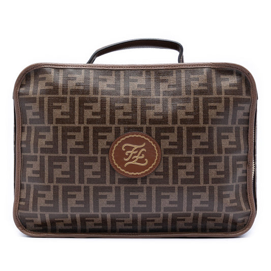 Fendi Zucca Coated Canvas Karligraphy Travel Bag
