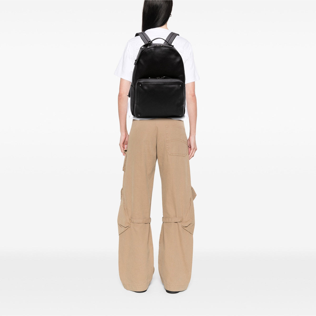 Valentino Grained Calfskin Rockstud Backpack