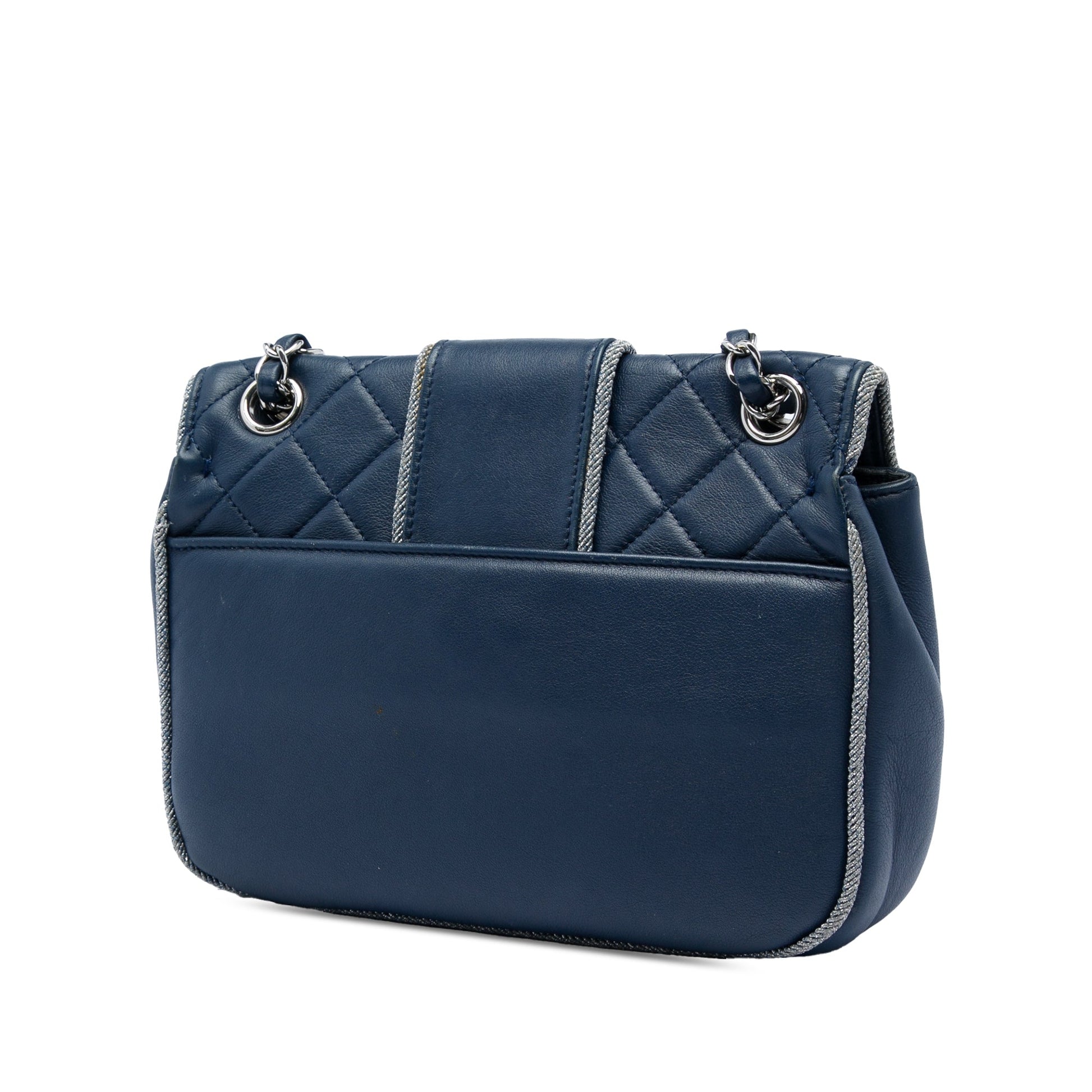 Chanel Medium Quilted Lambskin and Metallic Trim Elementary Chic Flap