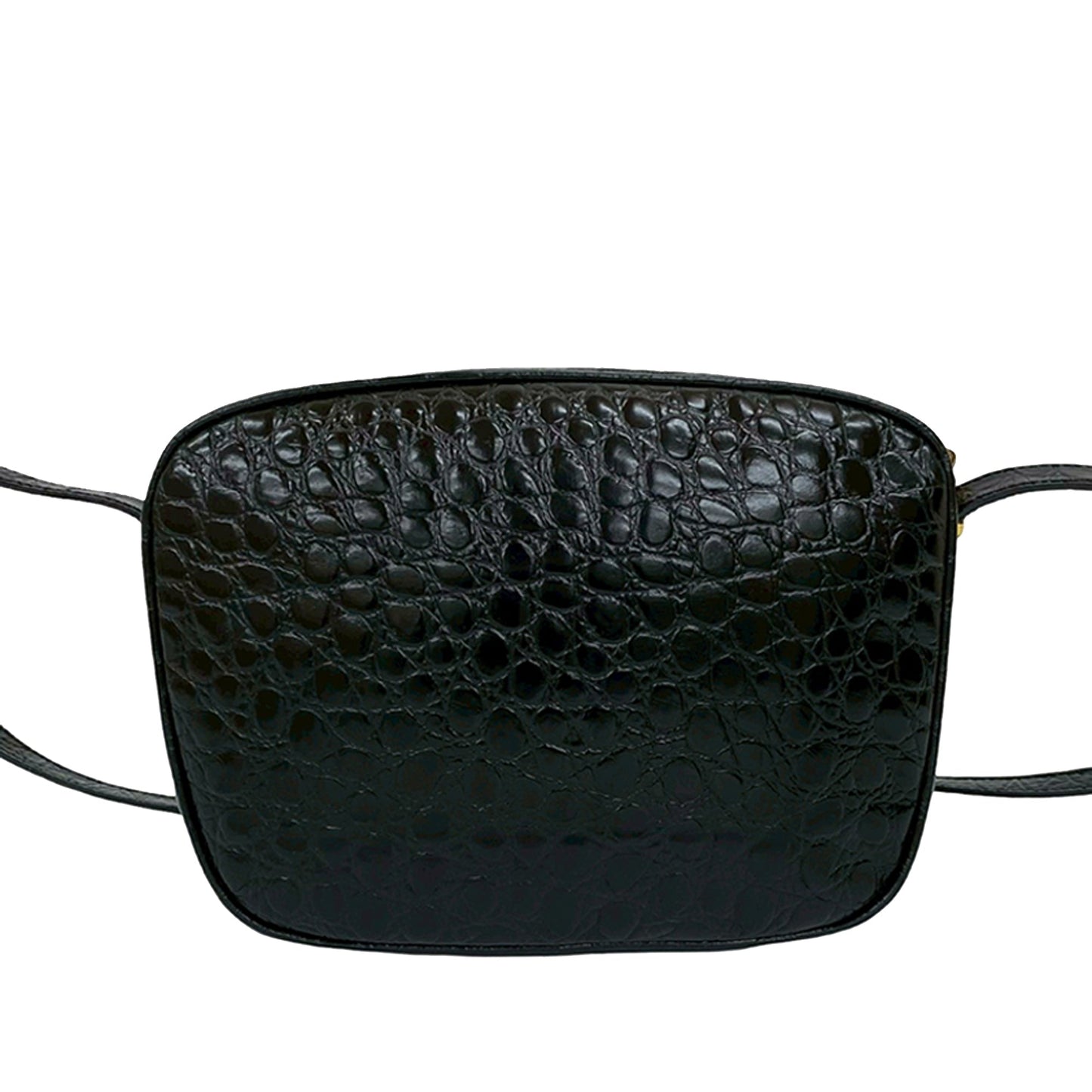 Ferragamo Croc Embossed Leather Vara Crossbody