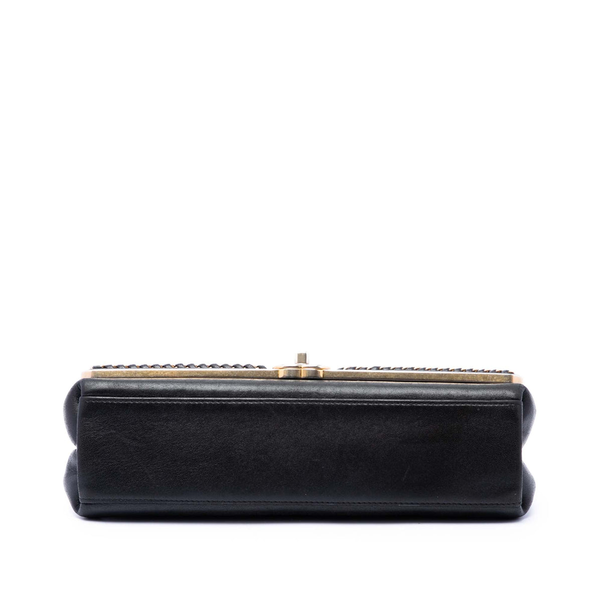 Chanel Chevron Sheepskin Stitched Chain Top Handle Flap